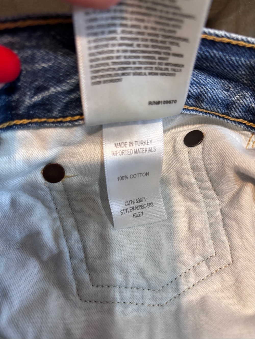 Agolde Riley High Rise Straight Crop Jeans size 31 - Picture 9 of 9